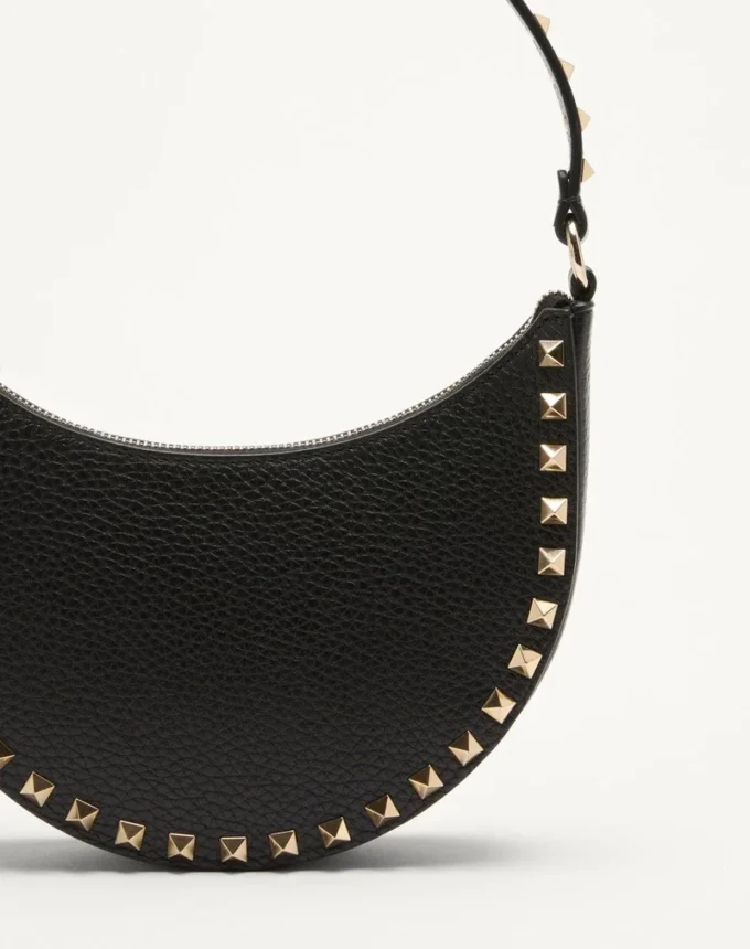Mini Rockstud Hobo Bag In Grainy Calfskin Mini Rockstud Hobo Bag In Grainy Calfskin