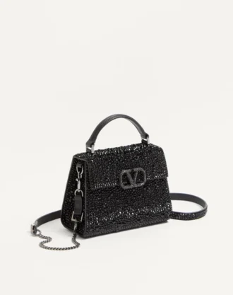 Mini Vsling Handbag With Sparkling Embroidery