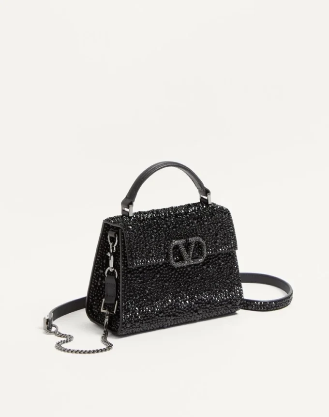 Mini Vsling Handbag With Sparkling Embroidery