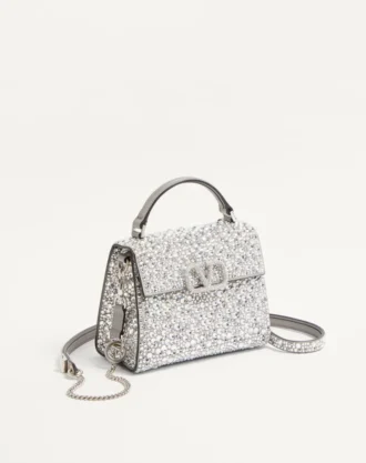 Mini Vsling Handbag With Sparkling Embroidery