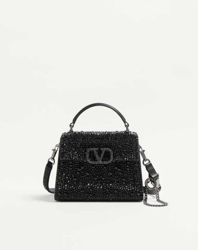 Mini Vsling Handbag With Sparkling Embroidery