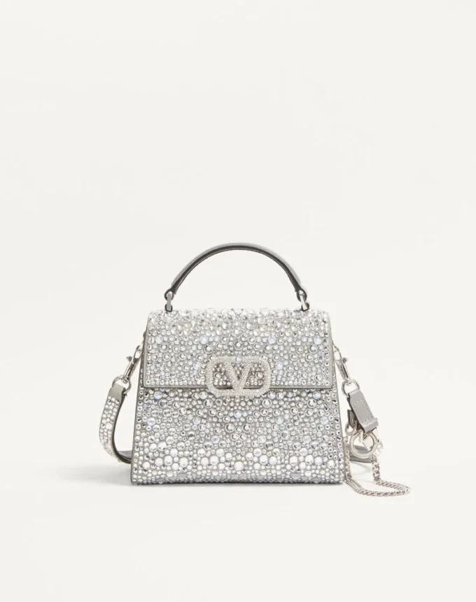 Mini Vsling Handbag With Sparkling Embroidery