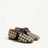 Mj Blues Houndstooth Derby In Woven Leather