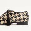 Mj Blues Houndstooth Derby In Woven Leather