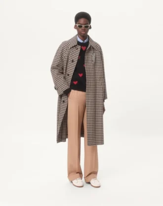 Mohair Wool And Lurex Sweater With Heart Jacquard Pattern