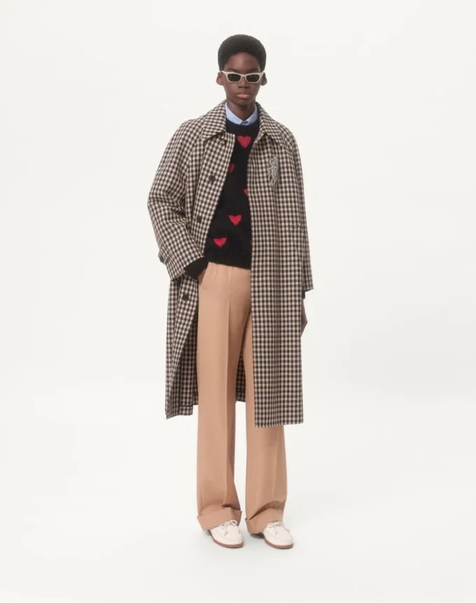 Mohair Wool And Lurex Sweater With Heart Jacquard Pattern