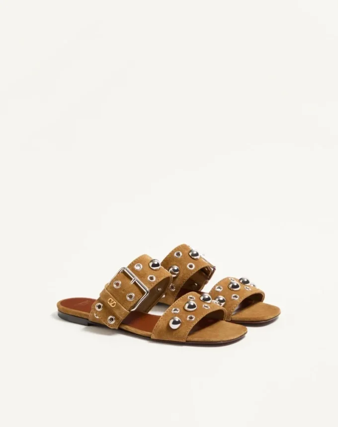 Nellcôte Crust Leather Slide Sandal
