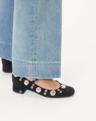 Nellcôte Mary-Jane Pumps In Crust Leather 30Mm