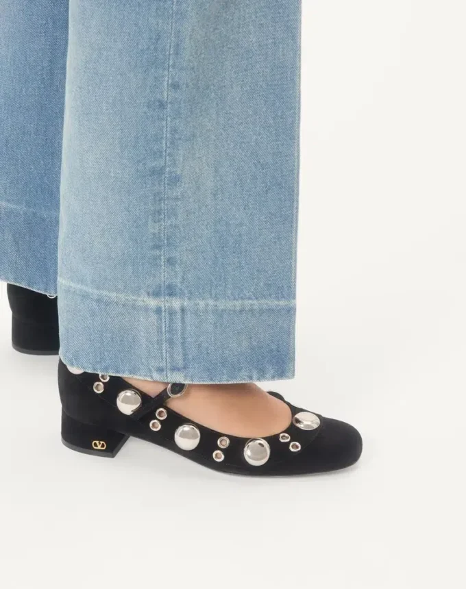 Nellcôte Mary-Jane Pumps In Crust Leather 30Mm Nellcôte Mary-Jane Pumps In Crust Leather 30Mm