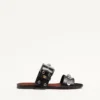 Nellcôte Slide Sandal In Grainy Calfskin