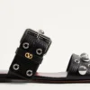 Nellcôte Slide Sandal In Grainy Calfskin