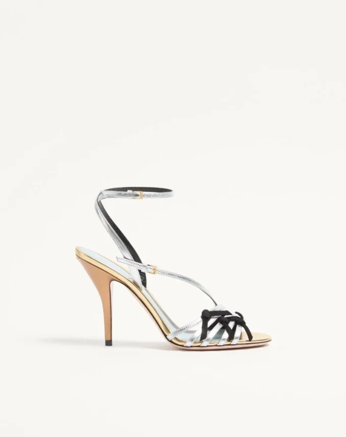 Nodine Sandal In Laminated Nappa 100mm