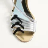 Nodine Sandal In Laminated Nappa 100mm