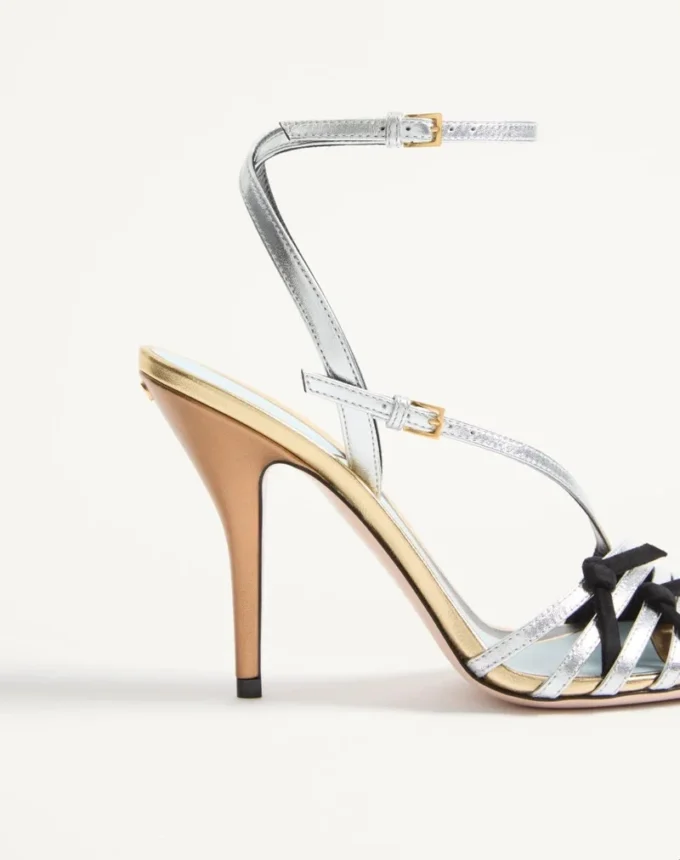 Nodine Sandal In Laminated Nappa 100mm