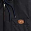 Nylon Hooded Jacket With Vlogo Patch Nylon Hooded Jacket With Vlogo Patch