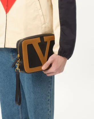 Nylon Hooded Windbreaker With Vlogo Patch