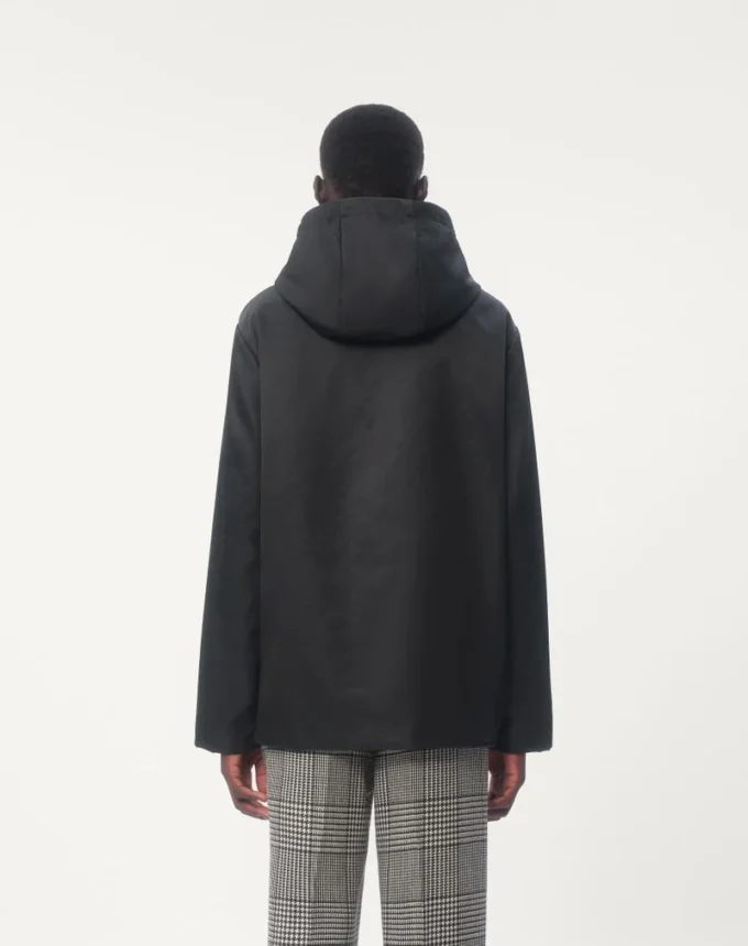 Nylon Hooded Windbreaker With Vlogo Patch Nylon Hooded Windbreaker With Vlogo Patch