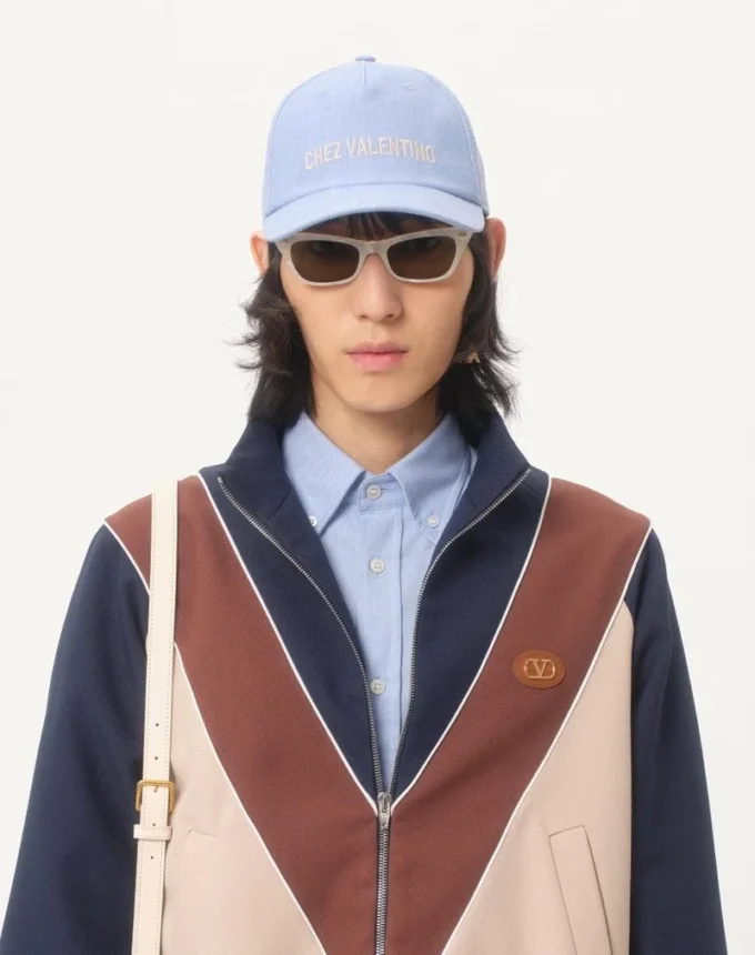 Nylon Sweatshirt With Zip And Vlogo Patch Nylon Sweatshirt With Zip And Vlogo Patch