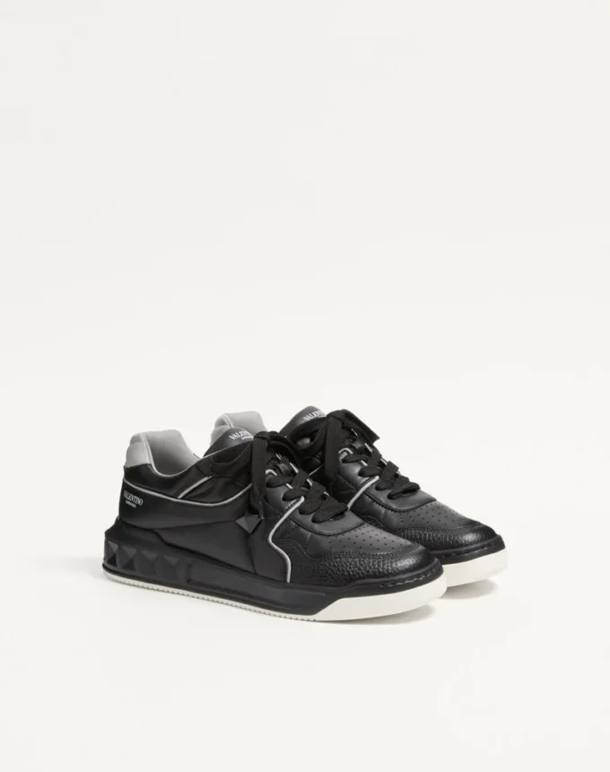 One Stud Low-Top Nappa Sneaker