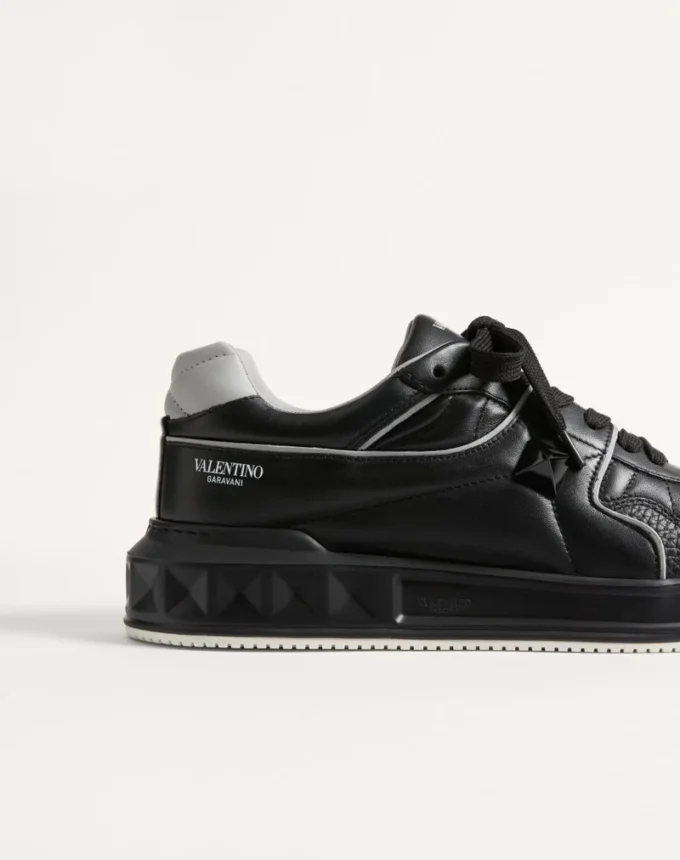 One Stud Low-Top Nappa Sneaker