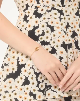 Oval Bracelet In Metal And Swarovski® Pearl