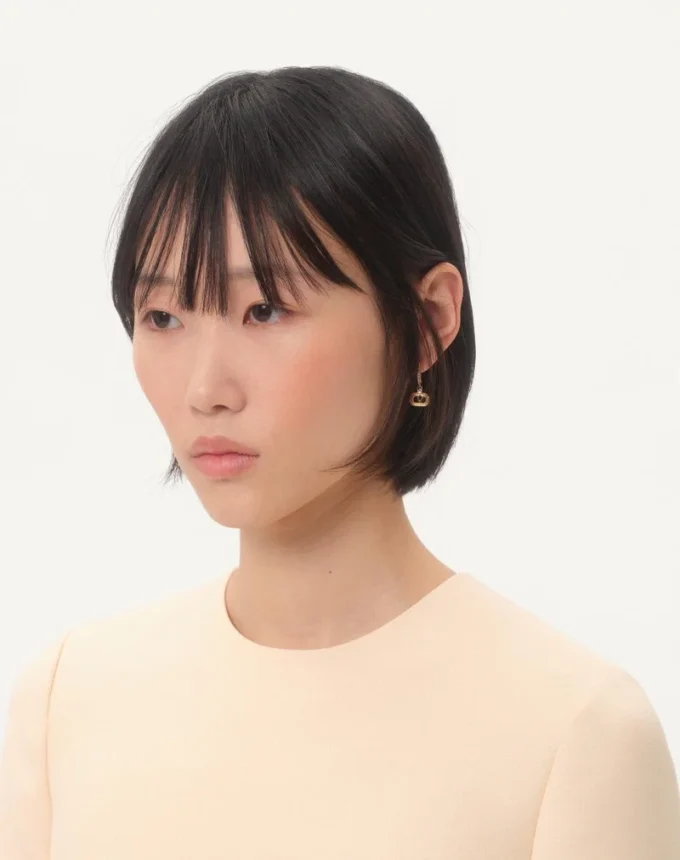 Oval Metal Earrings With Swarovski® Crystals