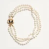 Oval Necklace In Metal, Enamel, Pearls And Swarovski® Crystals