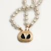Oval Necklace In Metal, Enamel, Pearls And Swarovski® Crystals