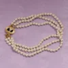 Oval Necklace In Metal, Enamel, Pearls And Swarovski® Crystals