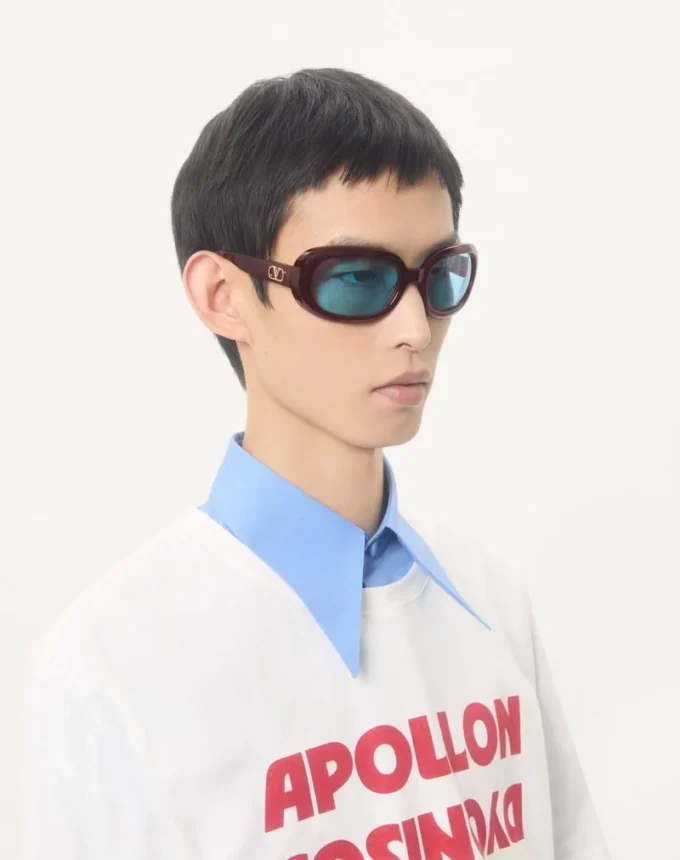 Oval Wrap-Around Acetate Eyewear