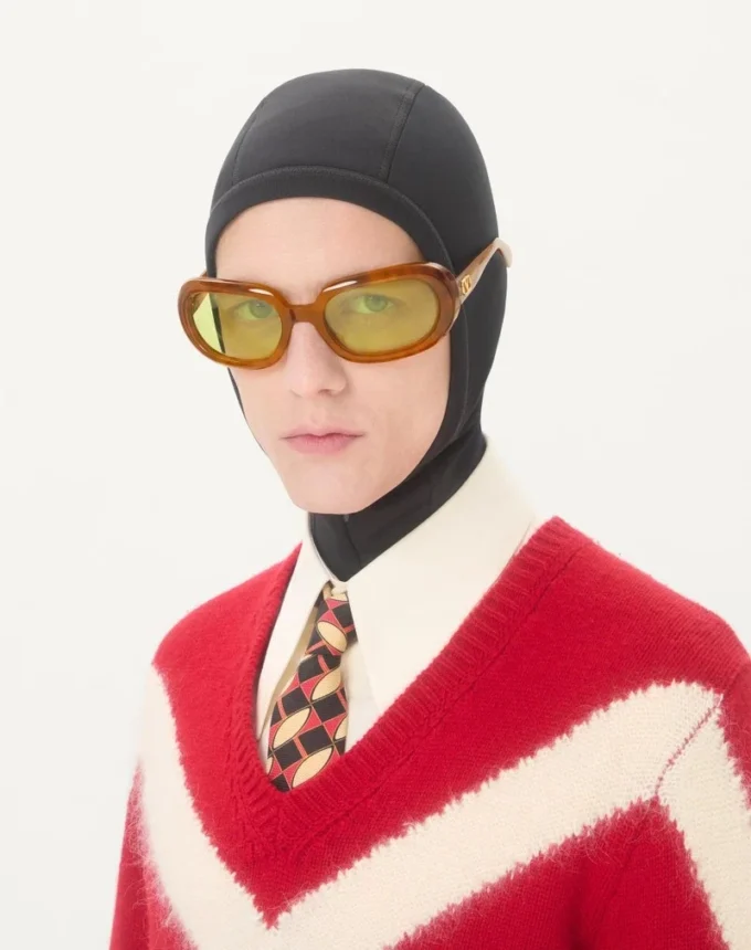 Oval Wrap-Around Acetate Eyewear