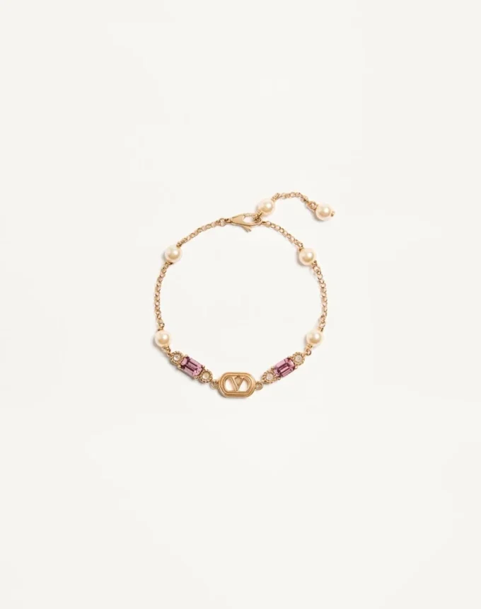 Ovalette Bracelet in Metal, Pearls and Swarovski® Crystals Ovalette Bracelet in Metal, Pearls and Swarovski® Crystals