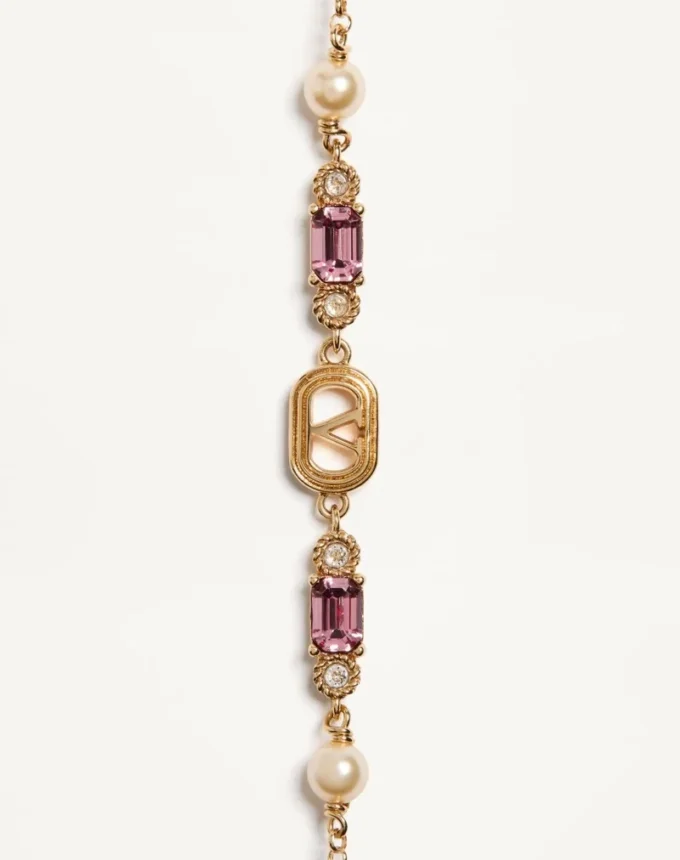Ovalette Bracelet in Metal, Pearls and Swarovski® Crystals Ovalette Bracelet in Metal, Pearls and Swarovski® Crystals