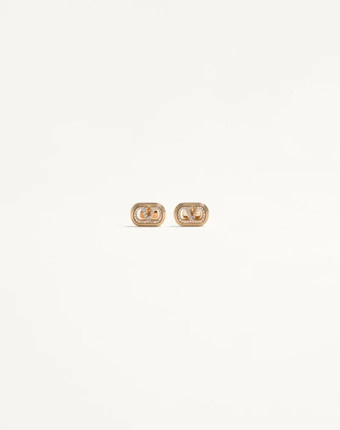 Ovalette Earrings in Metal and Swarovski® Crystals