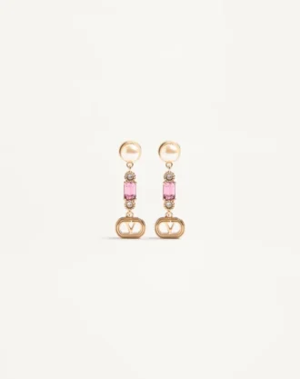 Ovalette Earrings in Metal, Pearl and Swarovski® Crystals