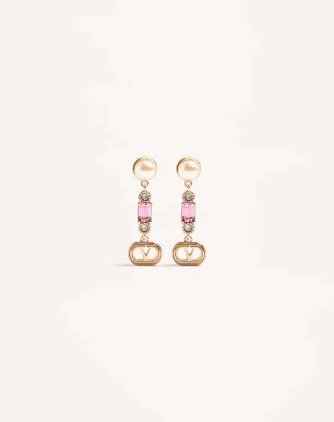 Ovalette Earrings in Metal, Pearl and Swarovski® Crystals Ovalette Earrings in Metal, Pearl and Swarovski® Crystals