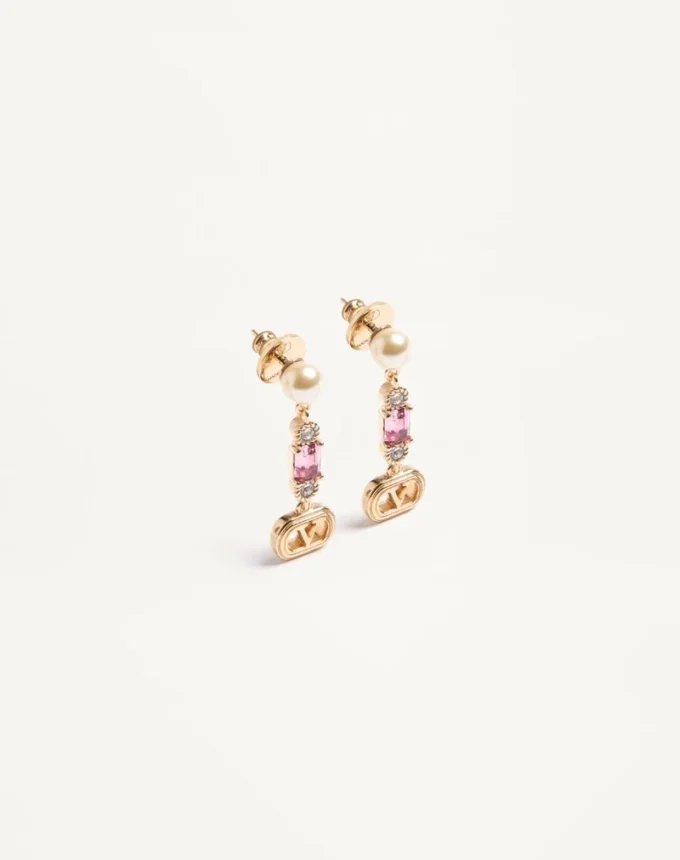 Ovalette Earrings in Metal, Pearl and Swarovski® Crystals Ovalette Earrings in Metal, Pearl and Swarovski® Crystals
