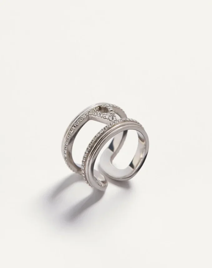 Ovalette Metal And Swarovski® Crystal Ring