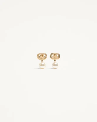 Ovalette Metal Earrings With Swarovski® Pearls