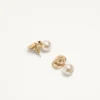 Ovalette Metal Earrings With Swarovski® Pearls Ovalette Metal Earrings With Swarovski® Pearls