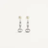 Ovalette Metal, Pearl And Swarovski® Crystal Earrings Ovalette Metal, Pearl And Swarovski® Crystal Earrings
