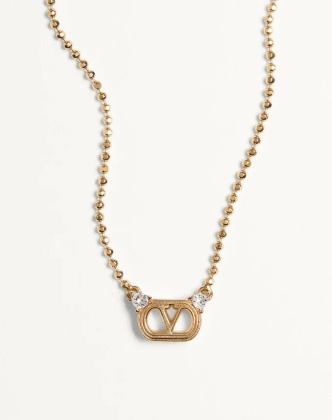 Ovalette Necklace in Metal and Swarovski® Crystals
