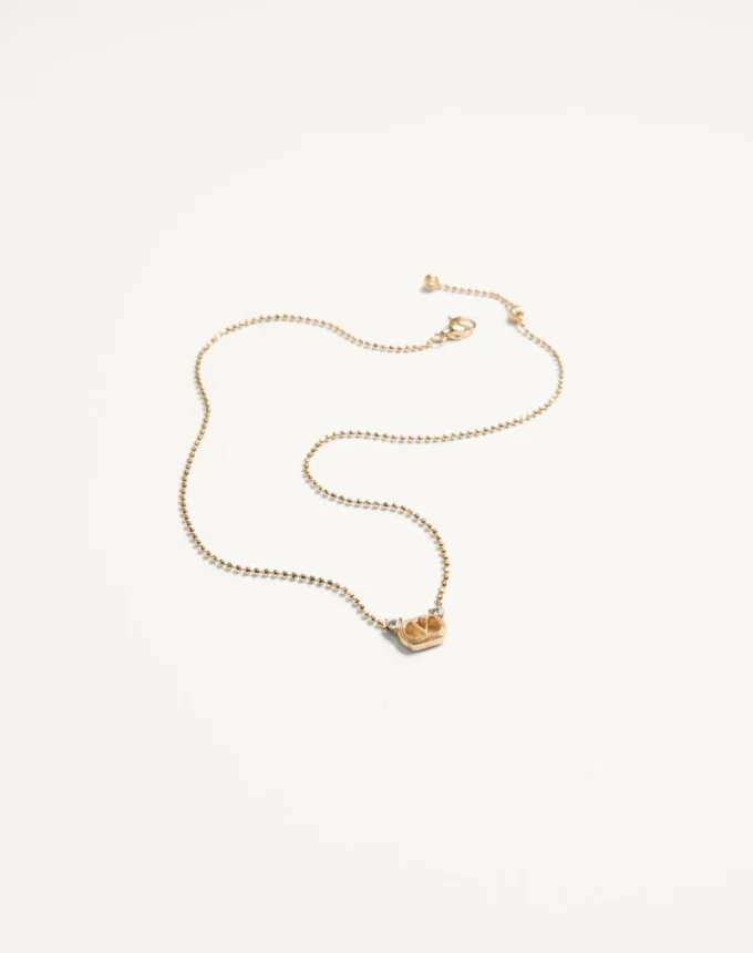 Ovalette Necklace in Metal and Swarovski® Crystals