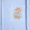 Oxford Cotton Shirt With Floral Embroidery