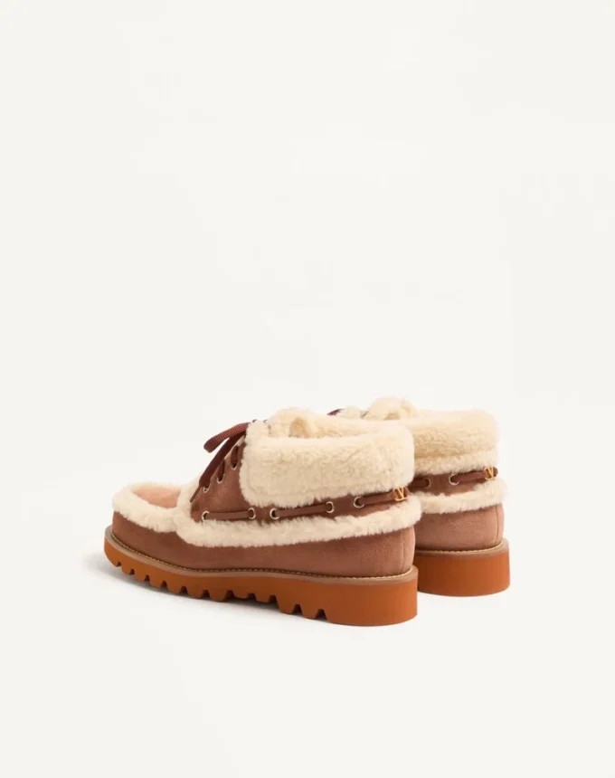 Palm Avenue Ankle Boot In Crust Leather And Wool