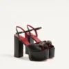 Panthea Platform Sandal in Kidskin Leather 125mm