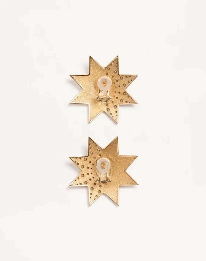 Pas Plus Earrings In Metal, Enamel And Swarovski® Crystals