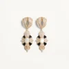 Pas Plus Earrings in Metal, Resin, Enamel, and Swarovski® Crystals