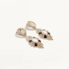Pas Plus Earrings in Metal, Resin, Enamel, and Swarovski® Crystals