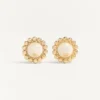 Pas Plus Metal And Pearl Earrings